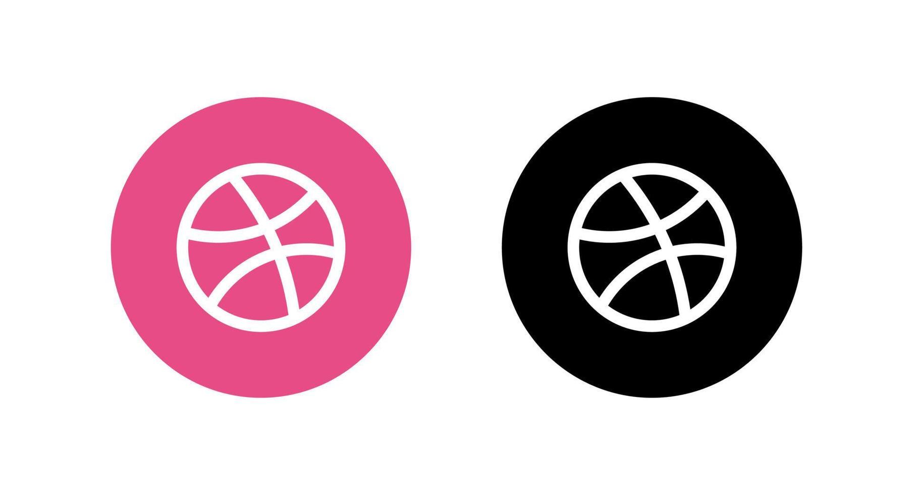 logotipo de drible, ícone de drible vetor grátis