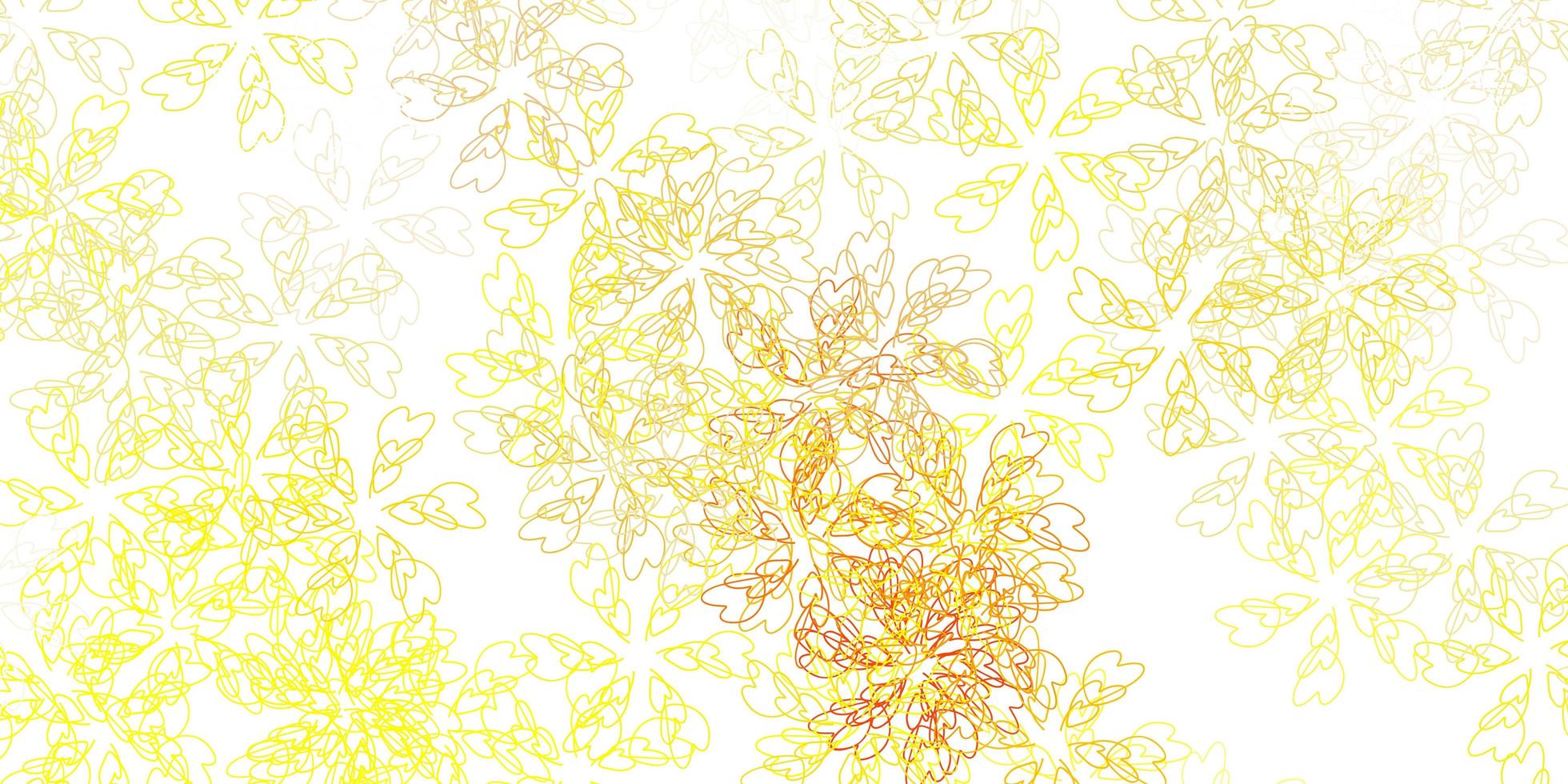 modelo abstrato de vetor laranja claro com folhas.