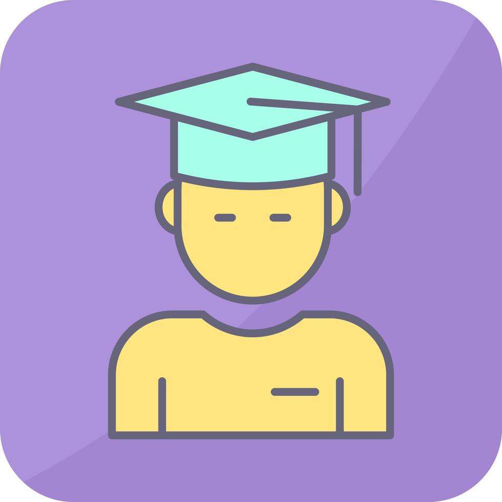 ícone de vetor de estudante de pós-graduação
