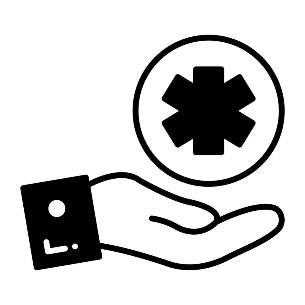 caridade médica para ícone hospitalar tendência de doação vetor