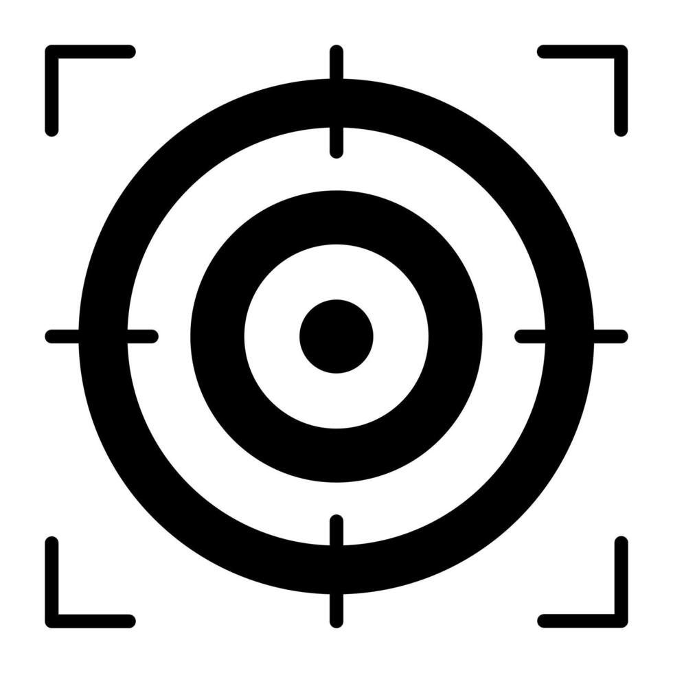 design de ícone de vetor alvo isolado no fundo branco