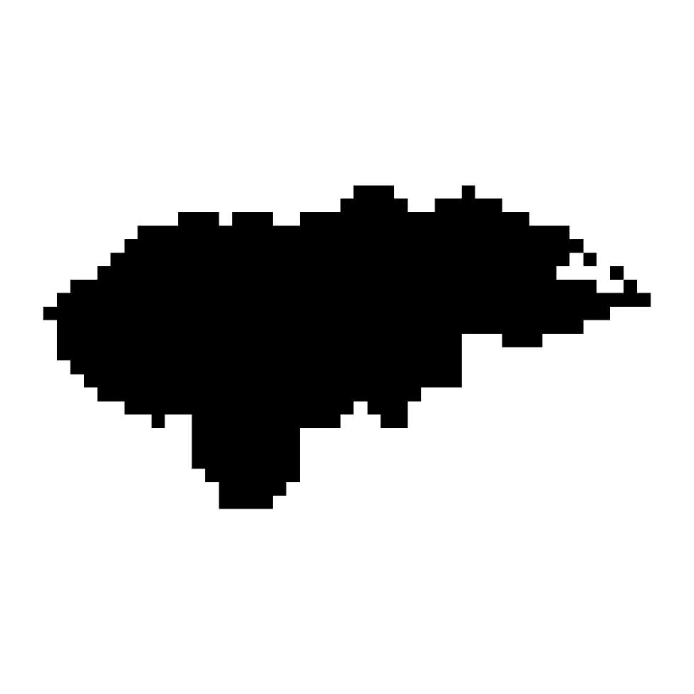 mapa de pixels de honduras. ilustração vetorial. vetor