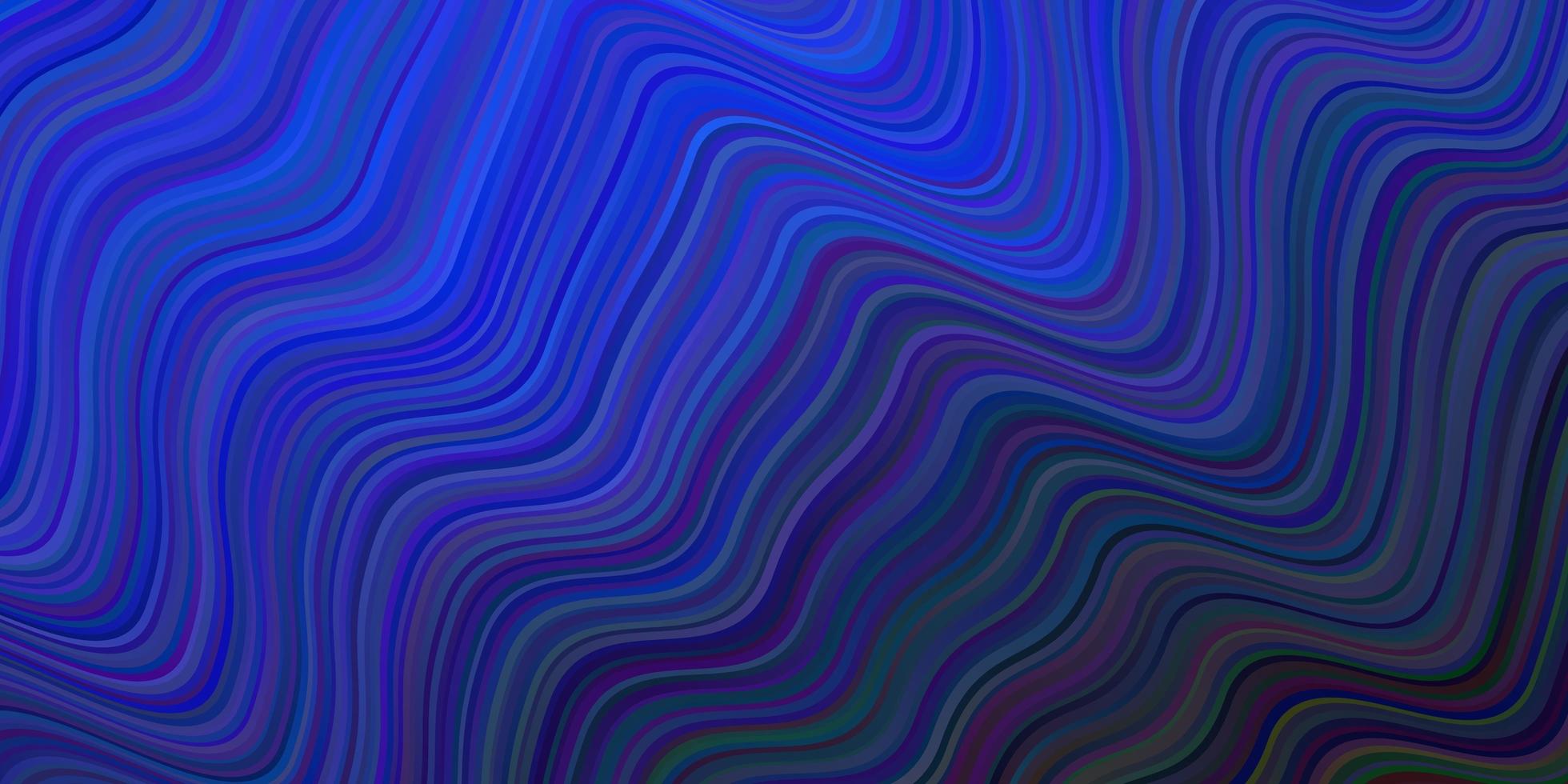 textura vector azul escuro com linhas curvas.