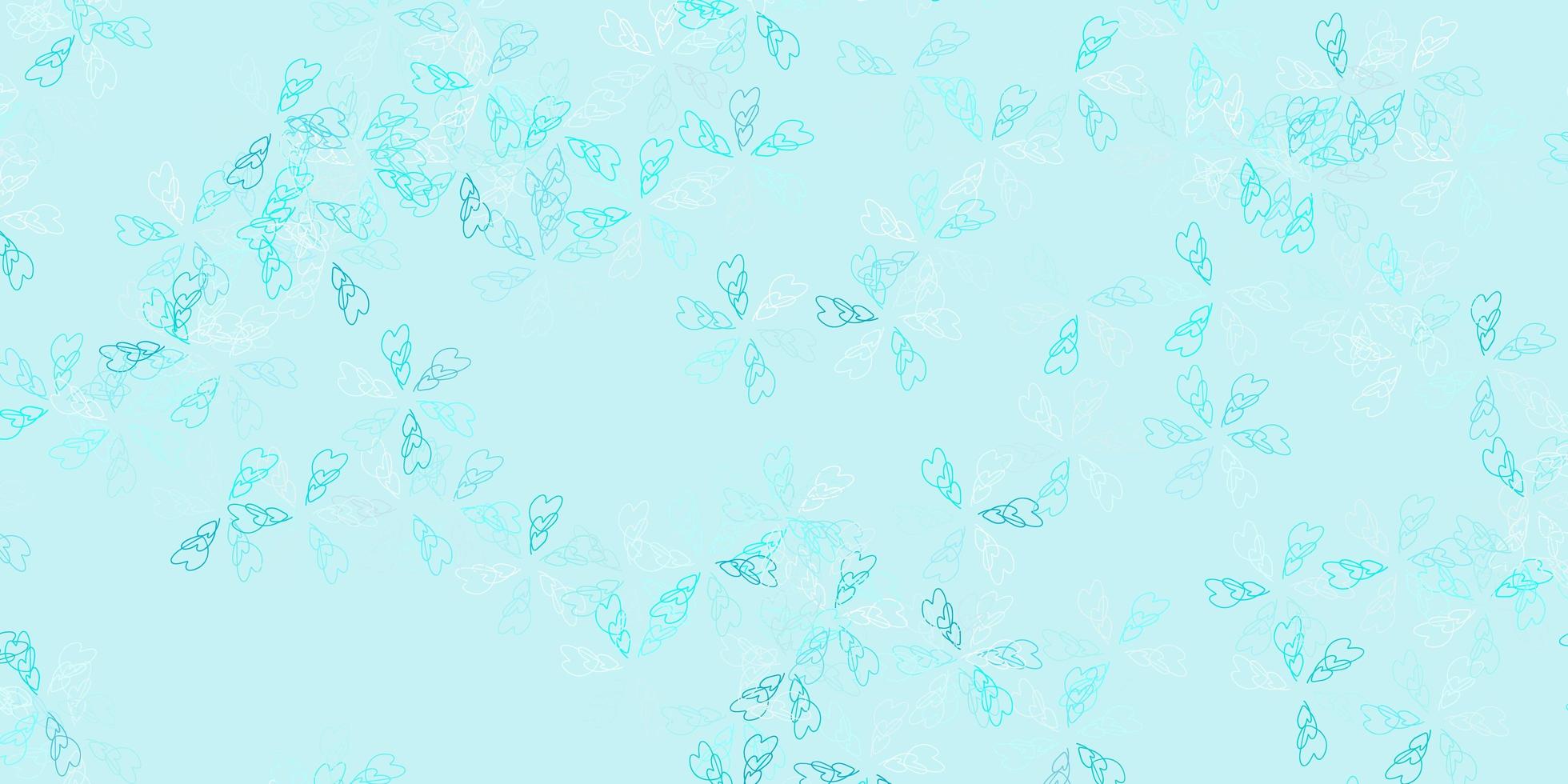 fundo abstrato azul claro do vetor com folhas.