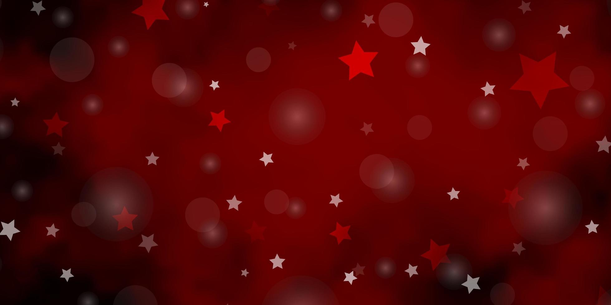 fundo vector vermelho escuro com círculos, estrelas.