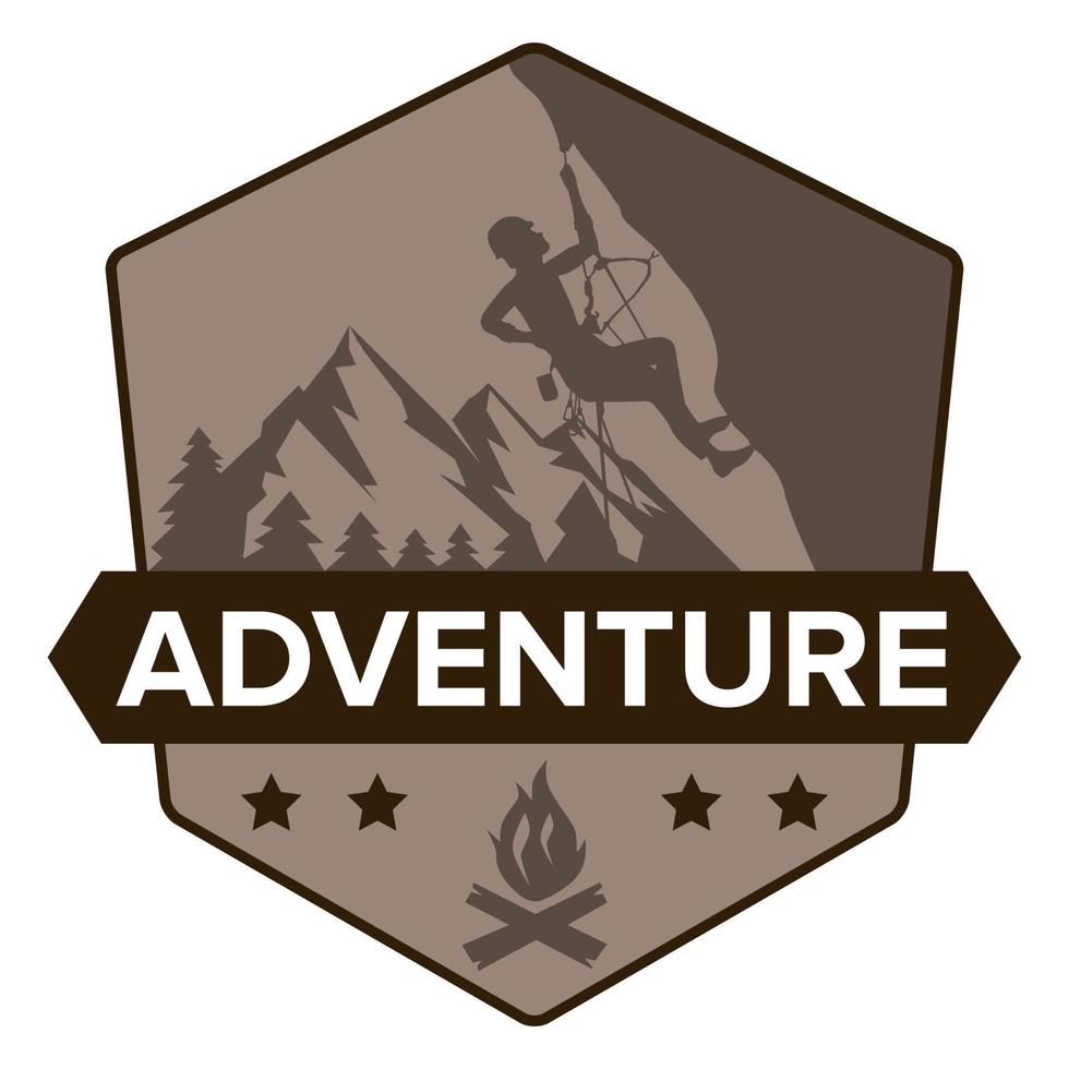 bagde logotipo aventura vetor