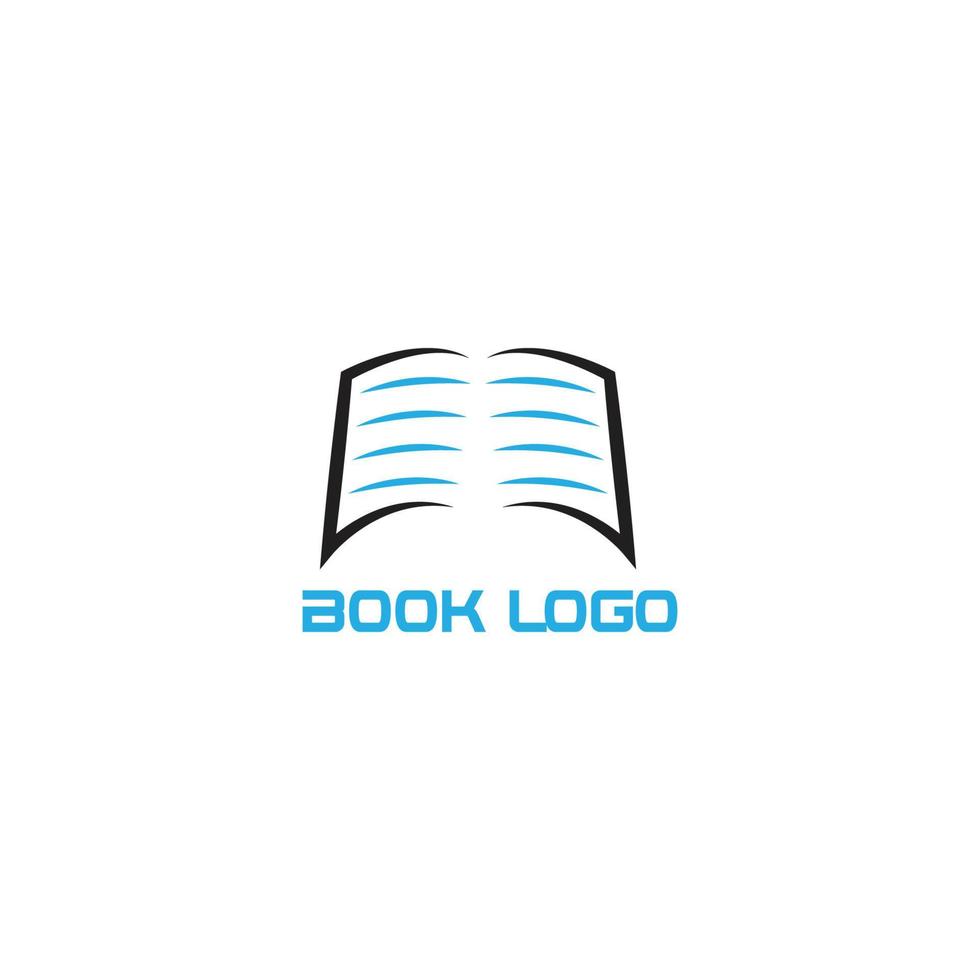 modelo de design de logotipo de livro aberto. logotipo de estilo simples. vetor de ilustração de livro