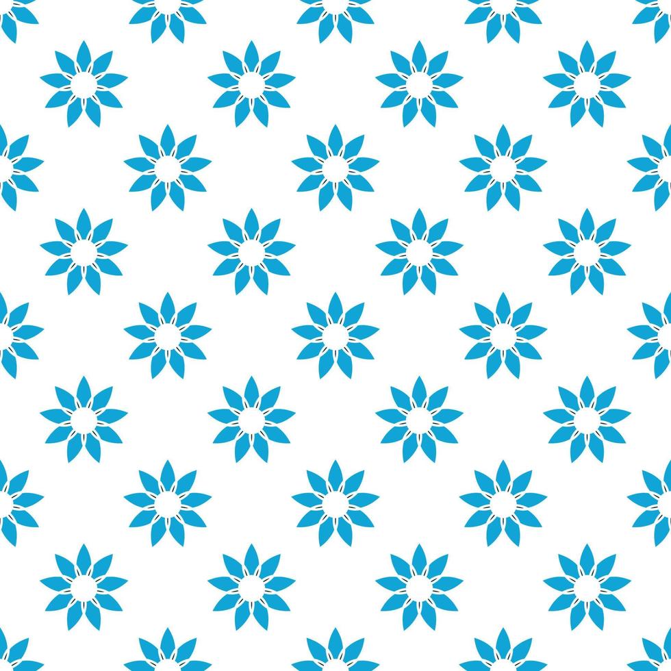 padrão de repetição vívido e contínuo de flores azuis vívidas para papéis de parede, têxteis, tecidos e outras superfícies vetor