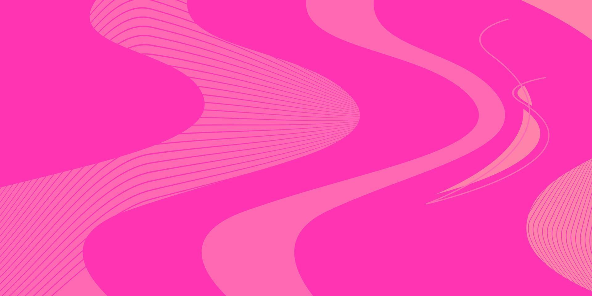 fundo rosa abstrato, com formas de linha, estilo plano e cor sólida vetor