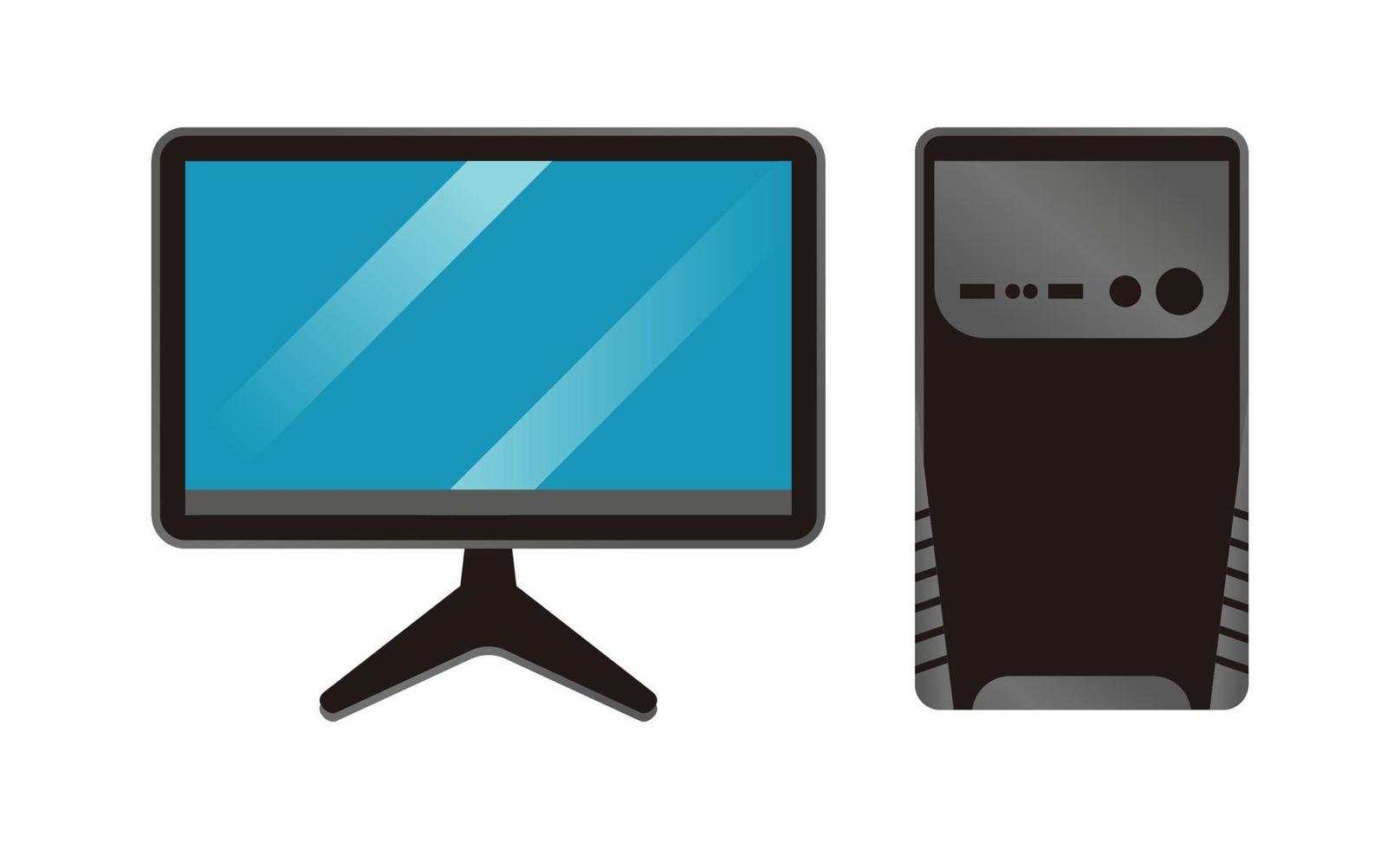 ilustração de computador de dispositivo eletrônico de design moderno, sobre fundo branco. vetor
