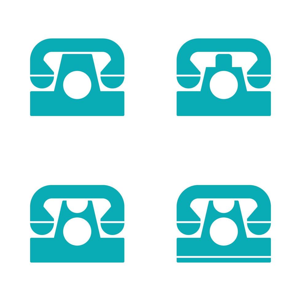 cor azul do ícone do telefone no fundo branco, ilustração de design plano vetor