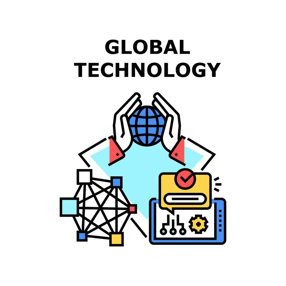 ilustração do conceito de vetor de tecnologia global