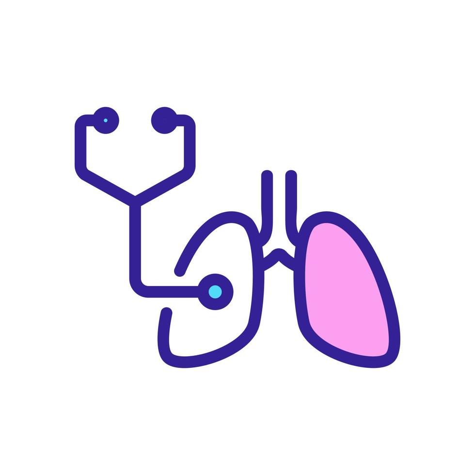 mycobacterium tuberculosis na ilustração de contorno do vetor de ícone de superfície de teste