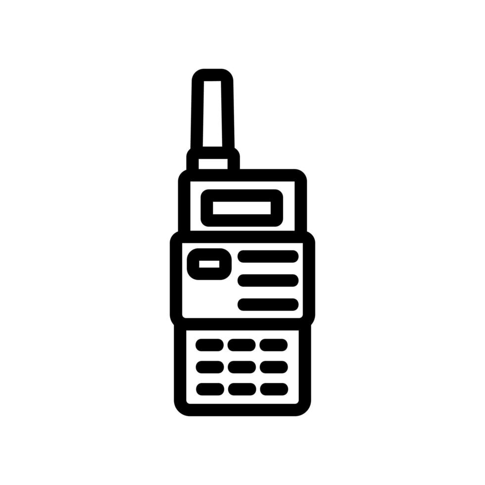 ilustração de contorno vetorial de ícone de walkie-talkie de equipamento profissional vetor