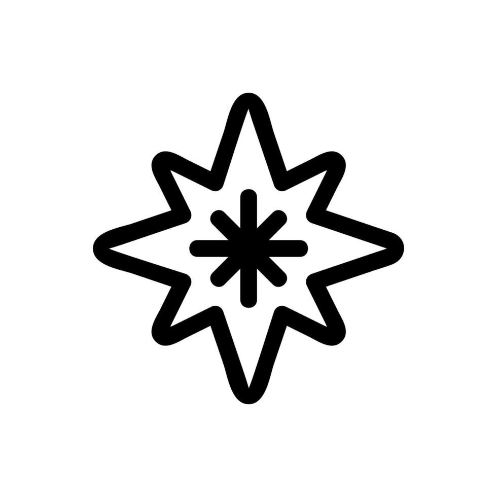 estrela brilhando vetor de ícone de glitter. ilustração de símbolo de contorno isolado