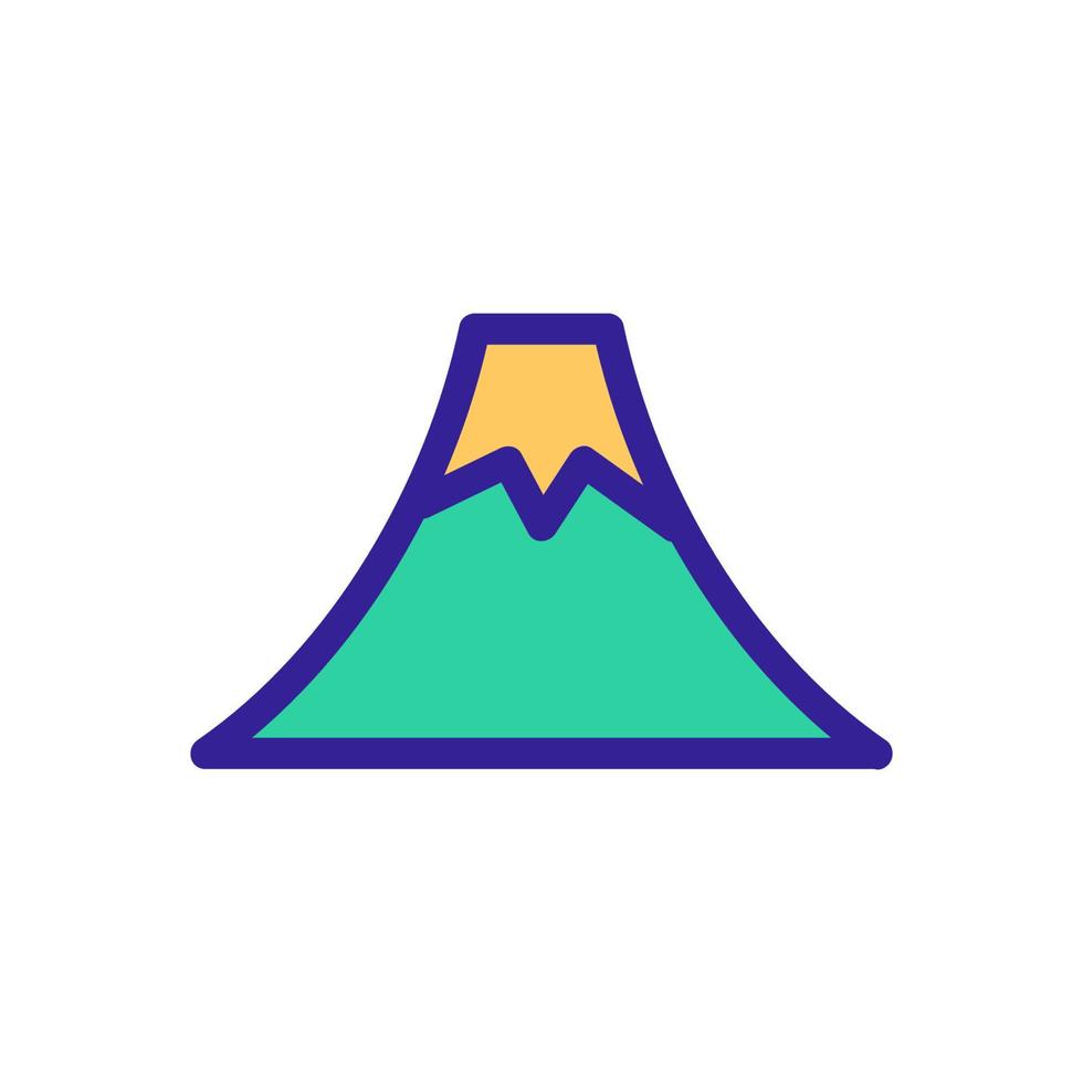 vetor de ícone do vulcão. ilustração de símbolo de contorno isolado