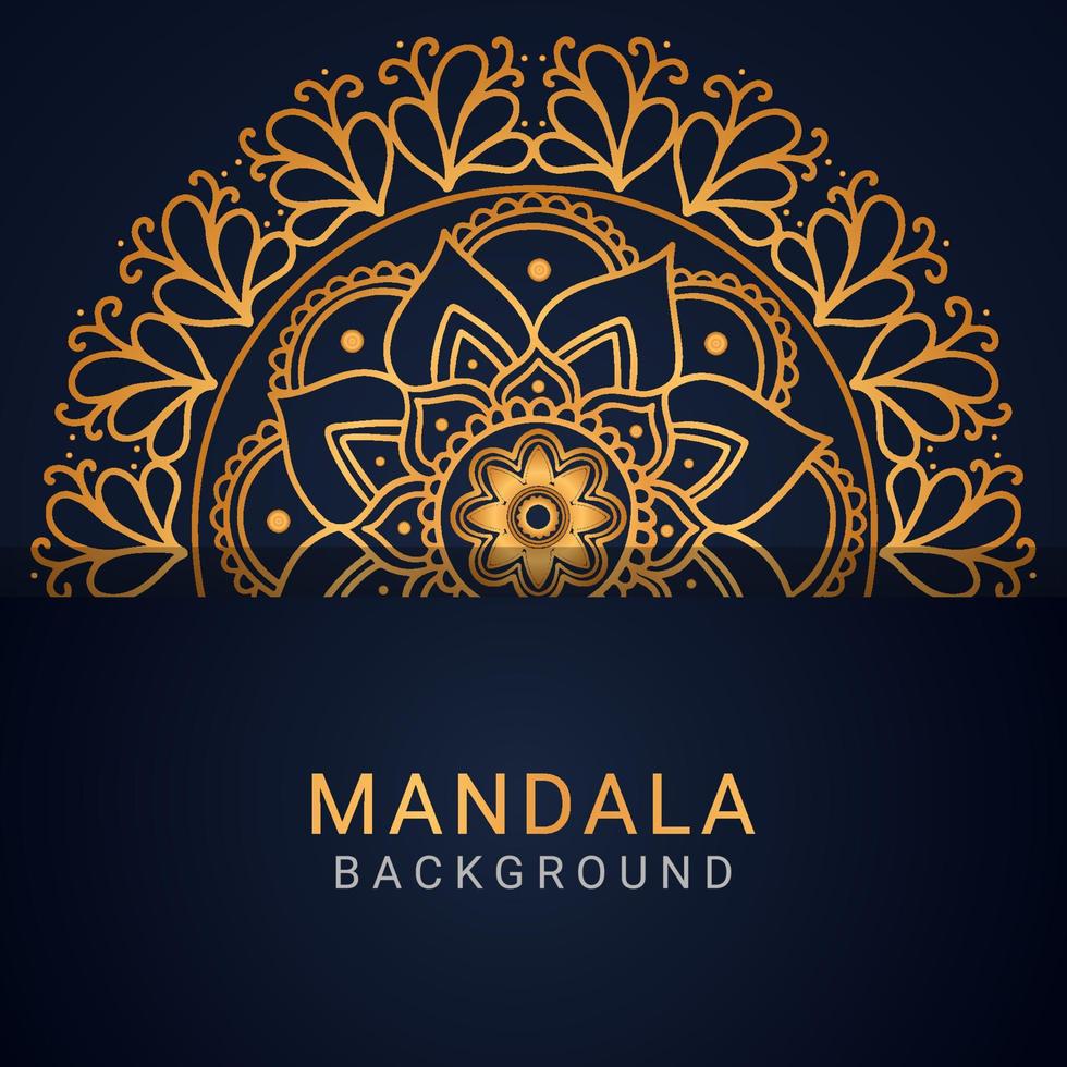 mandala de luxo dourada com um design elegante de fundo pretomandala de luxo dourada com um design elegante de fundo preto vetor