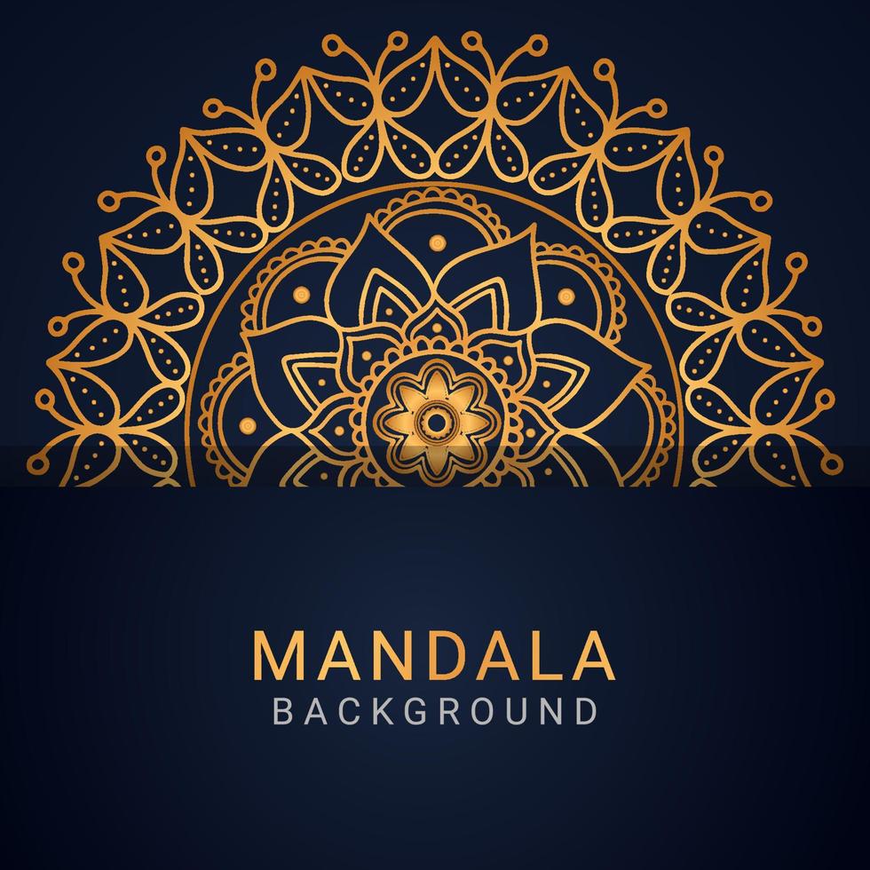 mandala de luxo dourada com um design elegante de fundo pretomandala de luxo dourada com um design elegante de fundo preto vetor