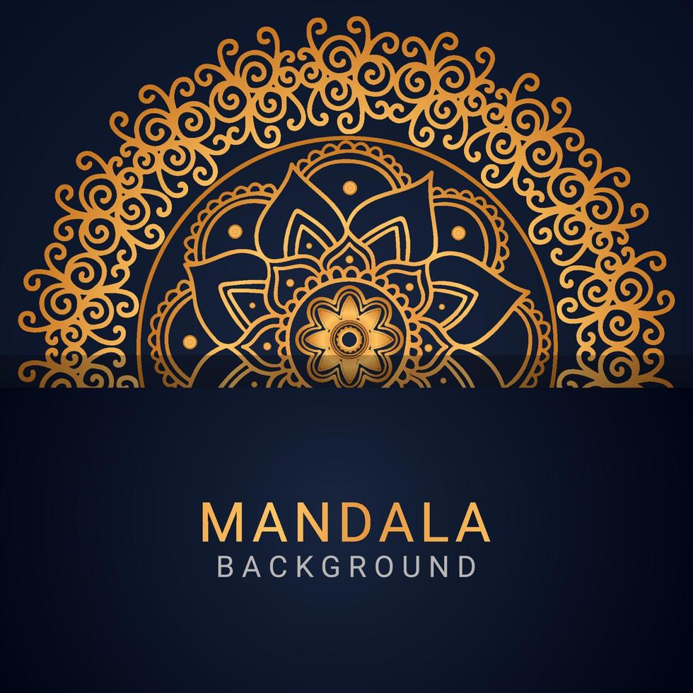 mandala de luxo dourada com um design elegante de fundo pretomandala de luxo dourada com um design elegante de fundo preto vetor