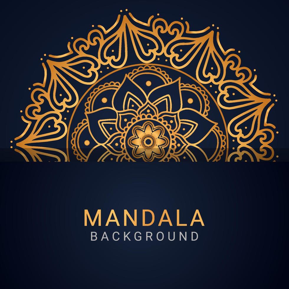 mandala de luxo dourada com um design elegante de fundo pretomandala de luxo dourada com um design elegante de fundo preto vetor