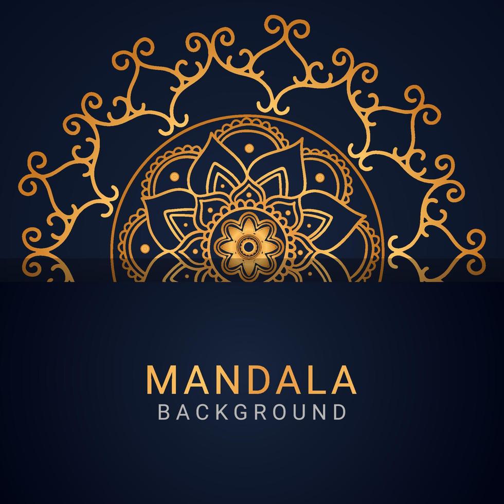 mandala de luxo dourada com um design elegante de fundo pretomandala de luxo dourada com um design elegante de fundo preto vetor