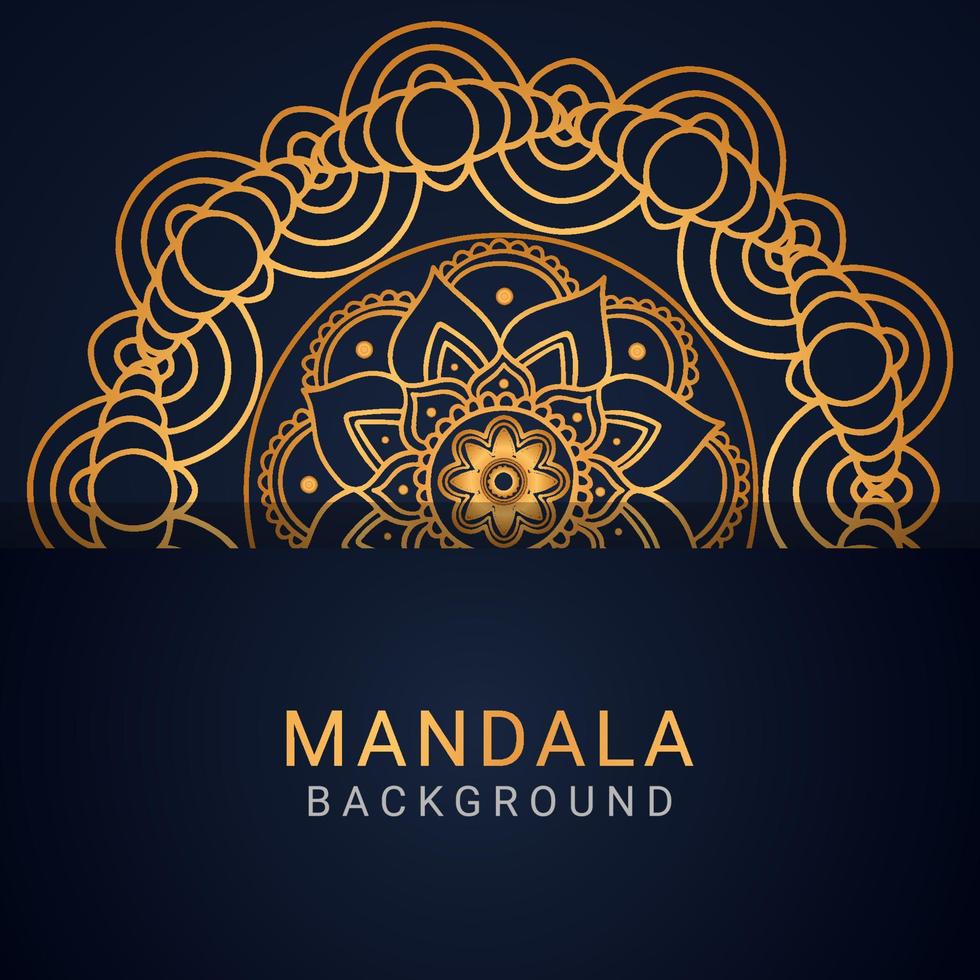 mandala de luxo dourada com um design elegante de fundo pretomandala de luxo dourada com um design elegante de fundo preto vetor