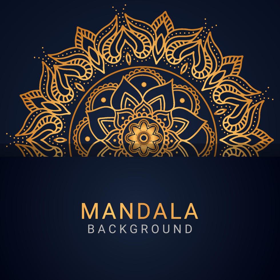 mandala de luxo dourada com um design elegante de fundo pretomandala de luxo dourada com um design elegante de fundo preto vetor