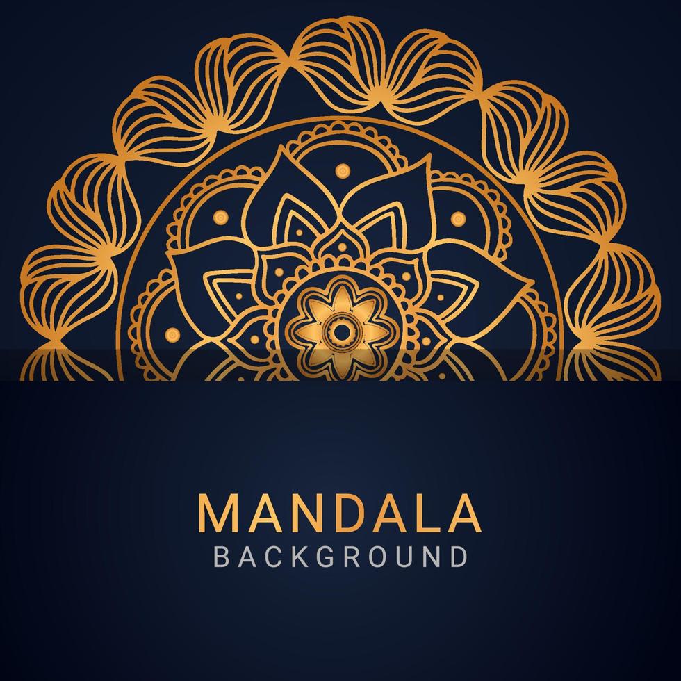 mandala de luxo dourada com um design elegante de fundo pretomandala de luxo dourada com um design elegante de fundo preto vetor