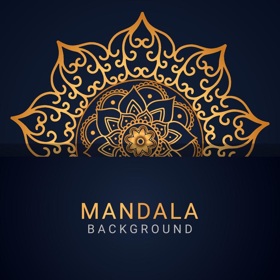 mandala de luxo dourada com um design elegante de fundo pretomandala de luxo dourada com um design elegante de fundo preto vetor