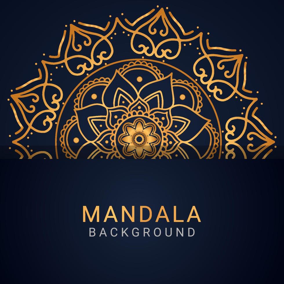 mandala de luxo dourada com um design elegante de fundo pretomandala de luxo dourada com um design elegante de fundo preto vetor