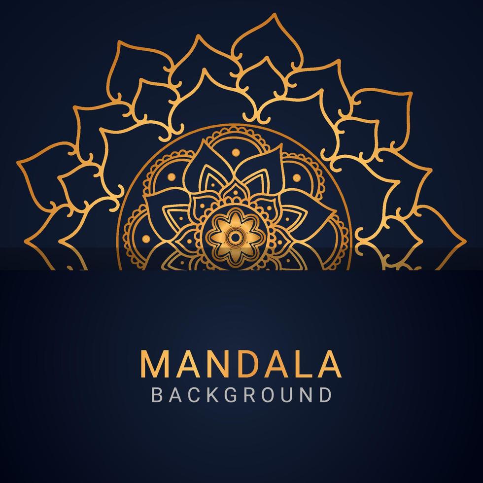 mandala de luxo dourada com um design elegante de fundo pretomandala de luxo dourada com um design elegante de fundo preto vetor