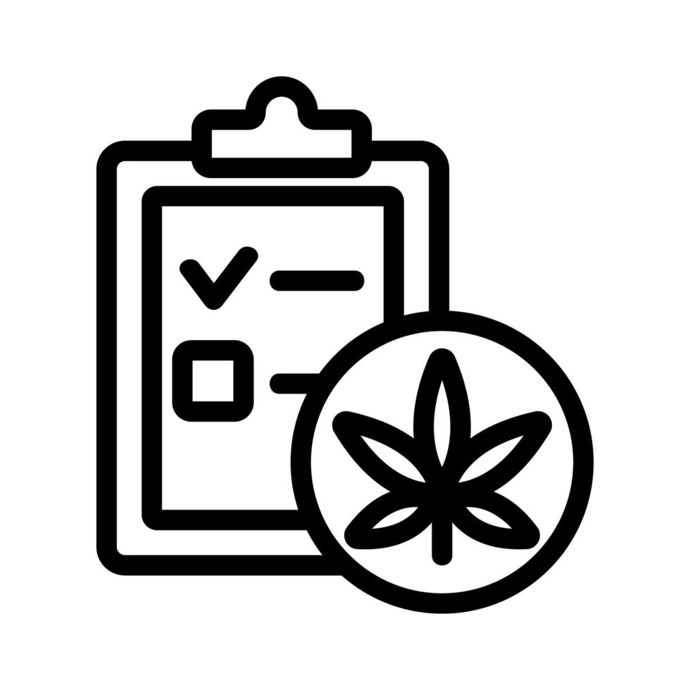 vetor de ícone de teste de drogas. ilustração de símbolo de contorno isolado