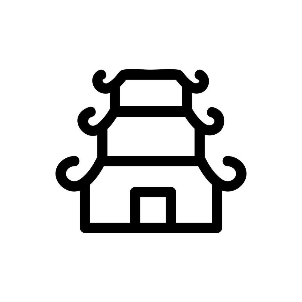 construção de vetor de ícone da china. ilustração de símbolo de contorno isolado