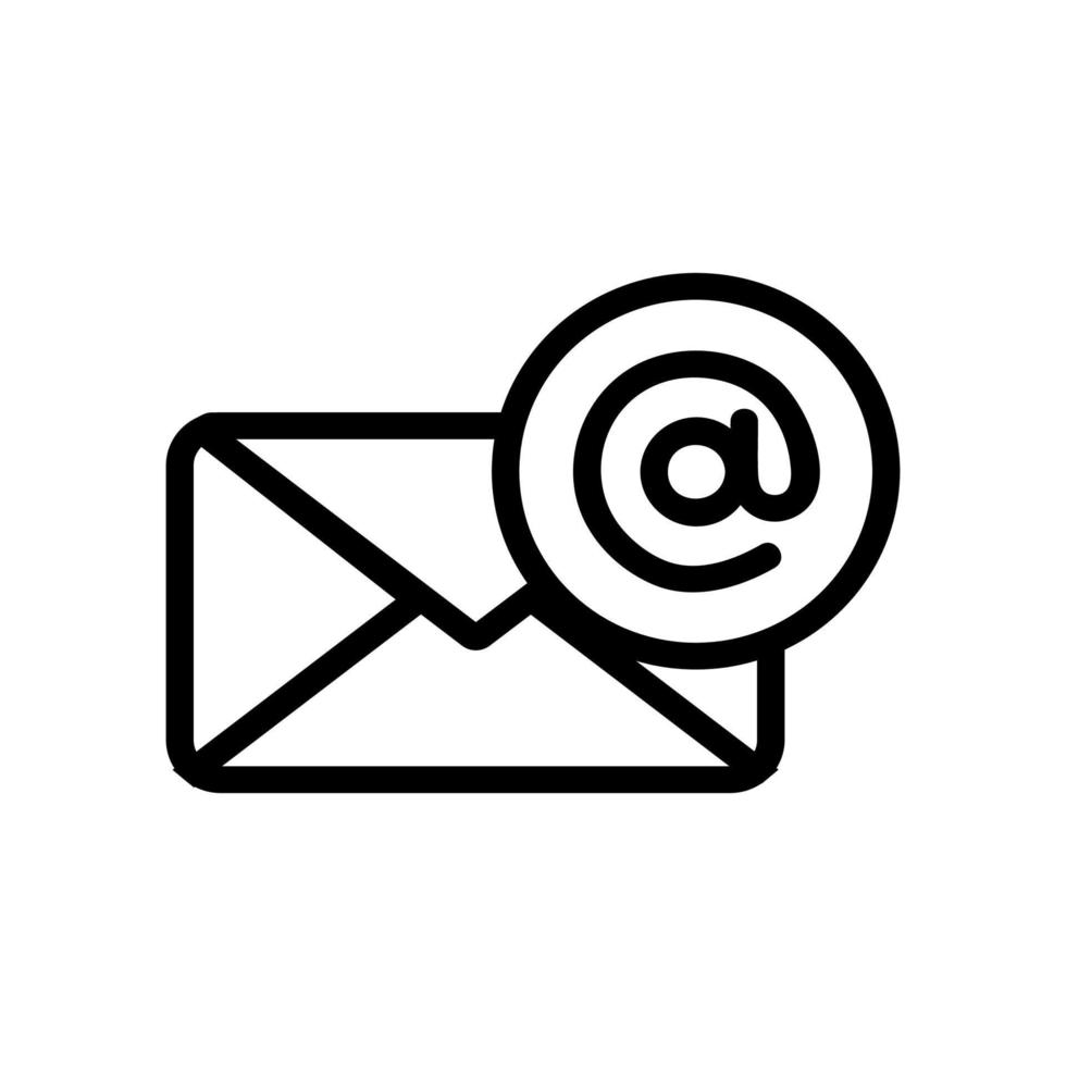 vetor de ícone de e-mail. ilustração de símbolo de contorno isolado