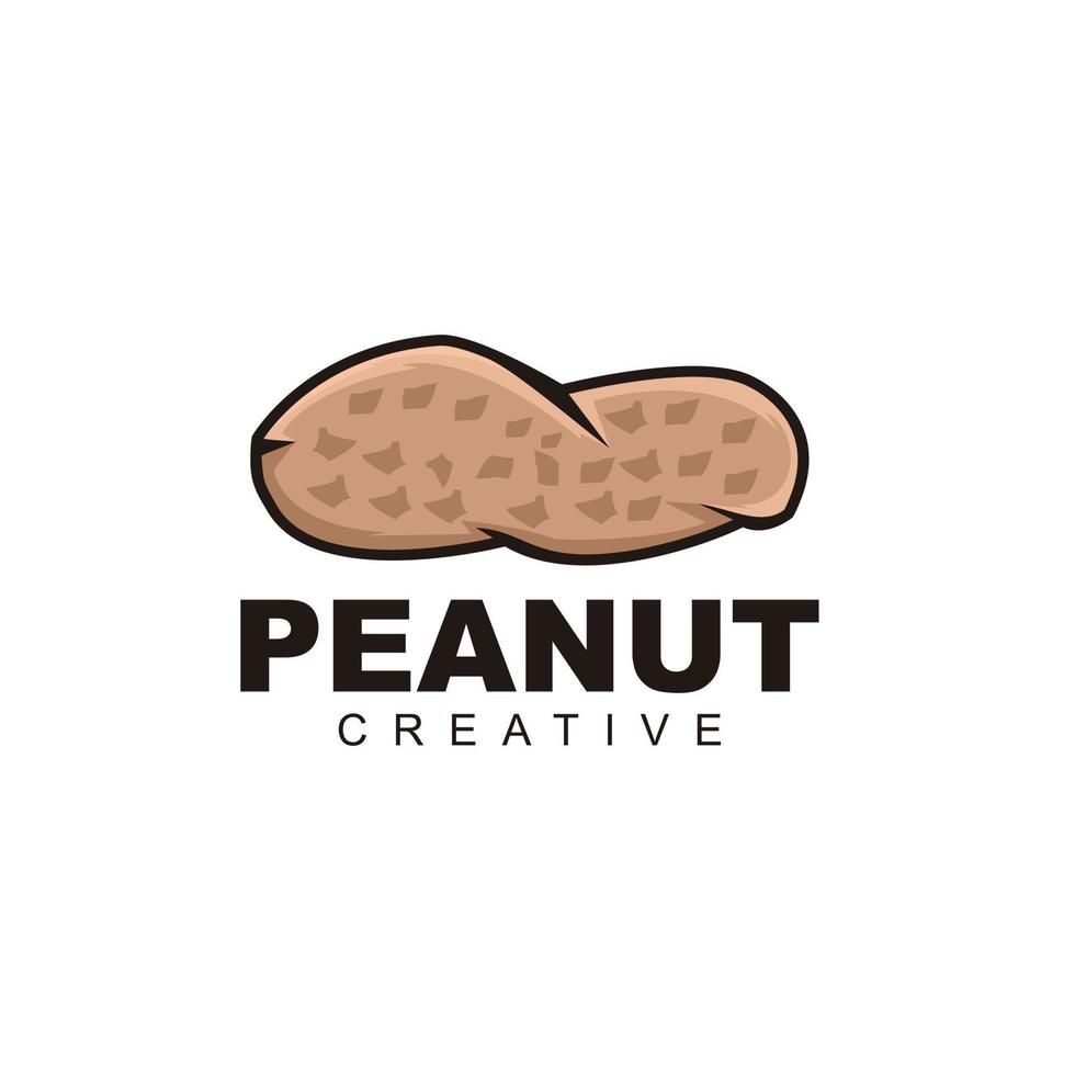 vetor de design de ilustração de logotipo de amendoim