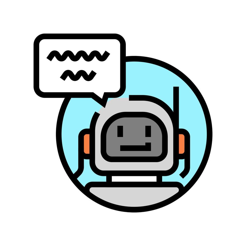 ilustração em vetor de ícone de cor de robô chatbot
