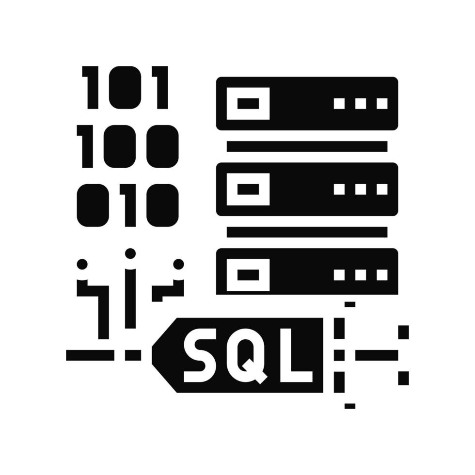 ilustração em vetor ícone glifo de injeções sql