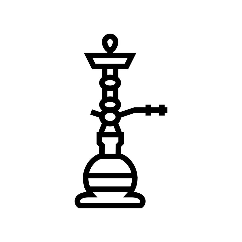 ilustração vetorial de ícone de linha de narguilé egípcio vetor