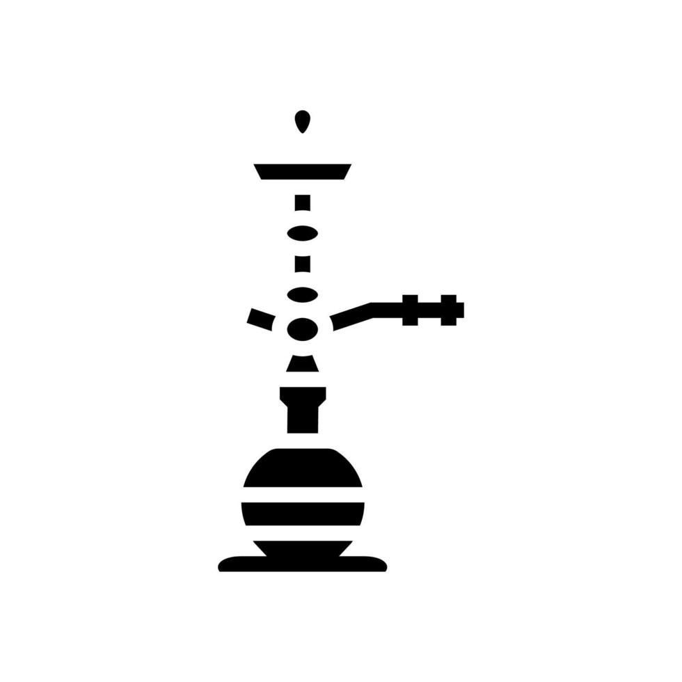 ilustração vetorial de ícone de glifo de narguilé egípcio vetor