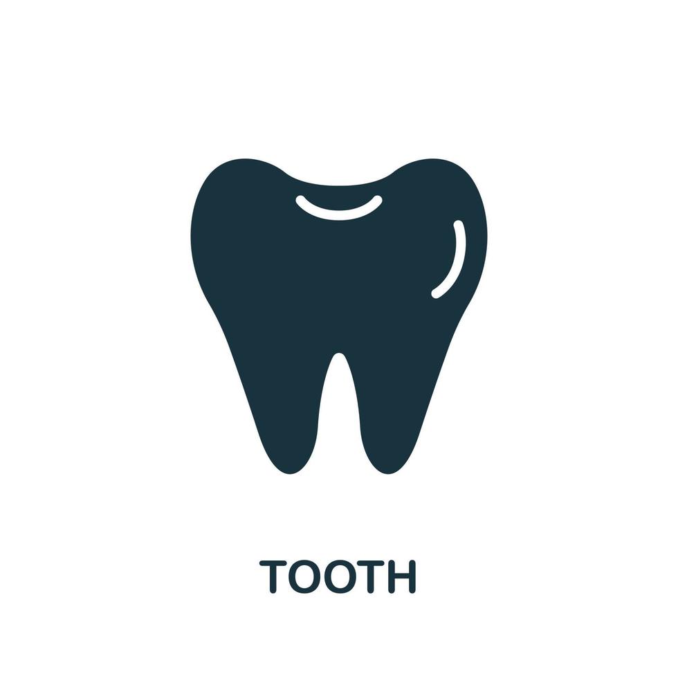 ícone de dente. elemento simples da coleção de órgãos internos. ícone de dente criativo para web design, modelos, infográficos e muito mais vetor
