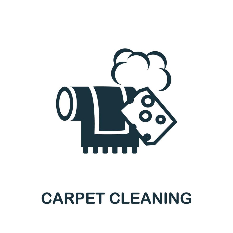ícone de limpeza do tapete. ilustração simples da coleção de lavanderia. ícone de limpeza de tapete criativo para web design, modelos, infográficos e muito mais vetor