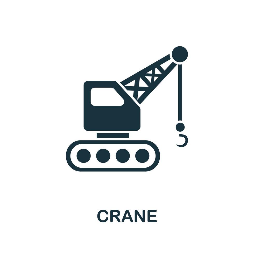 ícone do guindaste da coleção industrial. ícone de guindaste de linha simples para modelos, web design e infográficos vetor