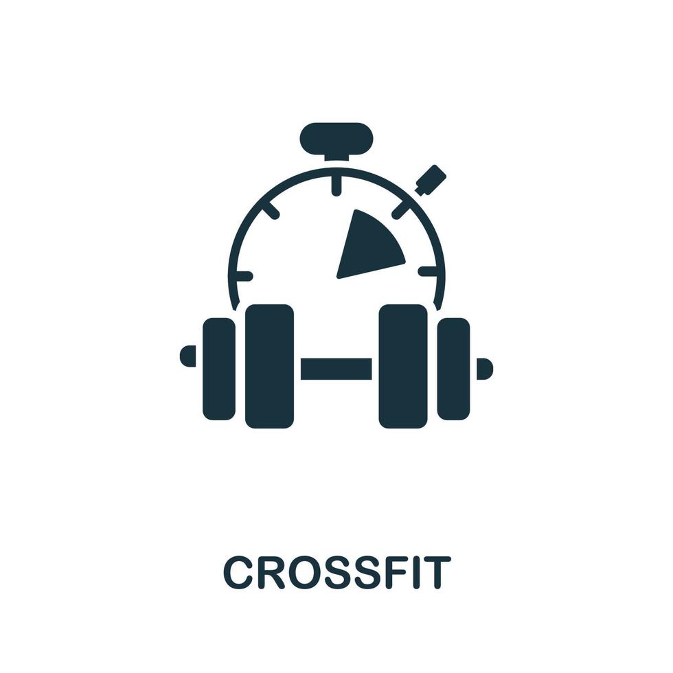 ícone de crossfit. ilustração simples da coleção de estilo de vida saudável. ícone crossfit criativo para web design, modelos, infográficos e muito mais vetor