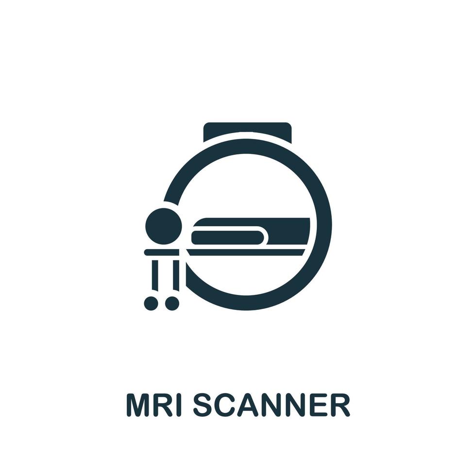ícone do scanner de ressonância magnética. ilustração simples da coleção de equipamentos médicos. ícone de scanner de ressonância magnética criativo para web design, modelos, infográficos e muito mais vetor