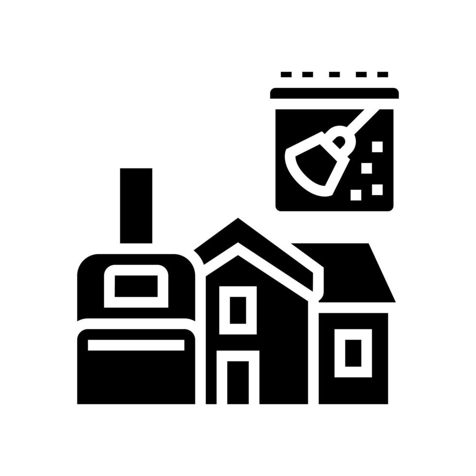 ilustração vetorial de ícone de glifo de limpeza de aluguel de temporada vetor