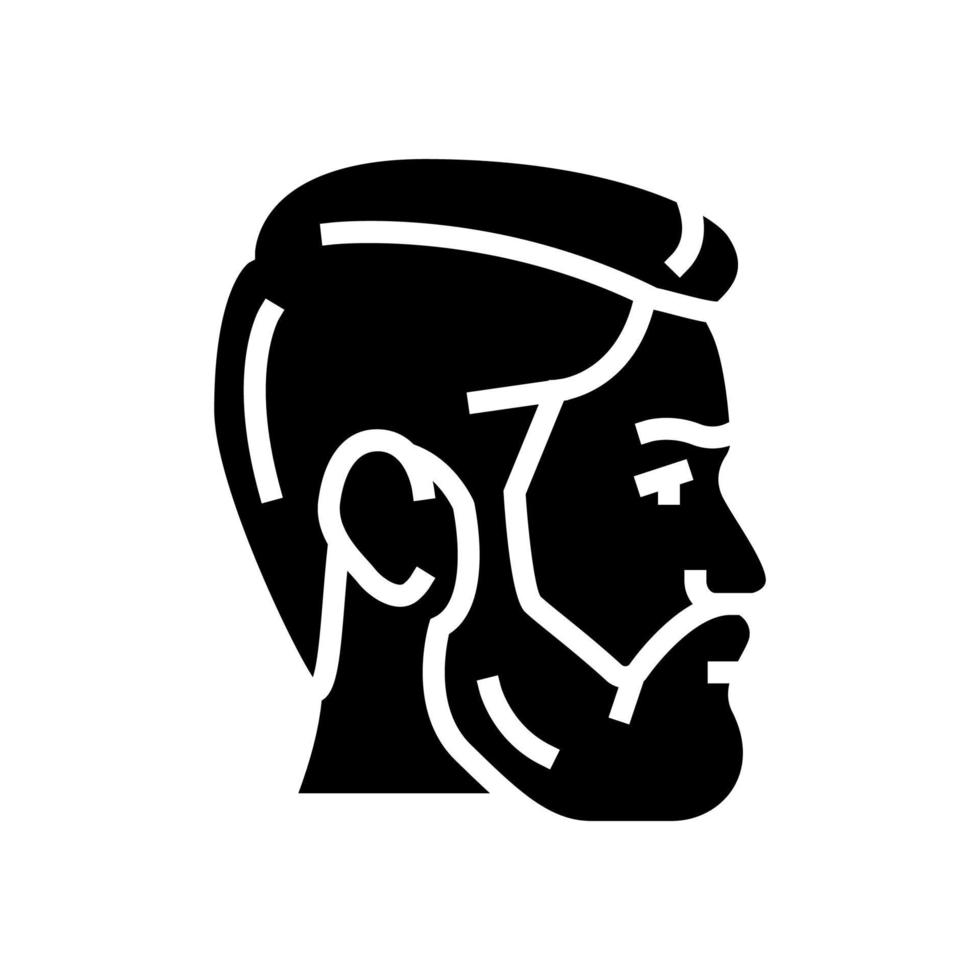 ilustração em vetor ícone de glifo masculino de rosto