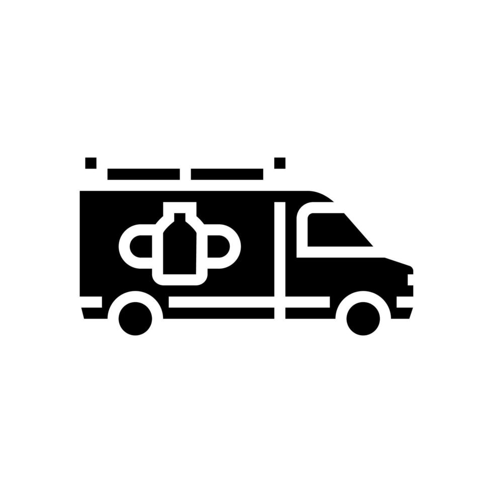 ilustração em vetor ícone glifo de caminhão de entrega