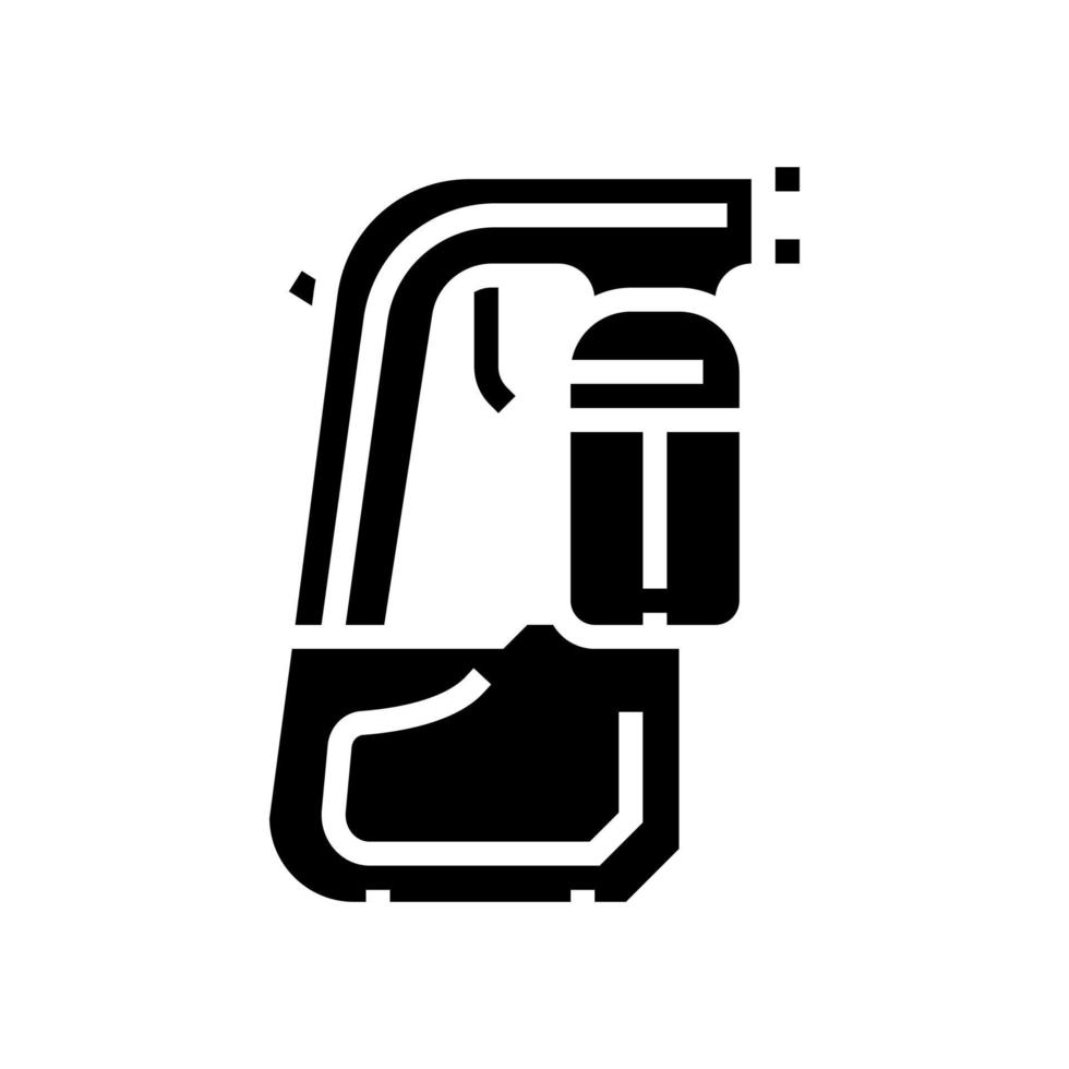 ilustração vetorial de ícone de glifo de máquina de spray bronzeado vetor