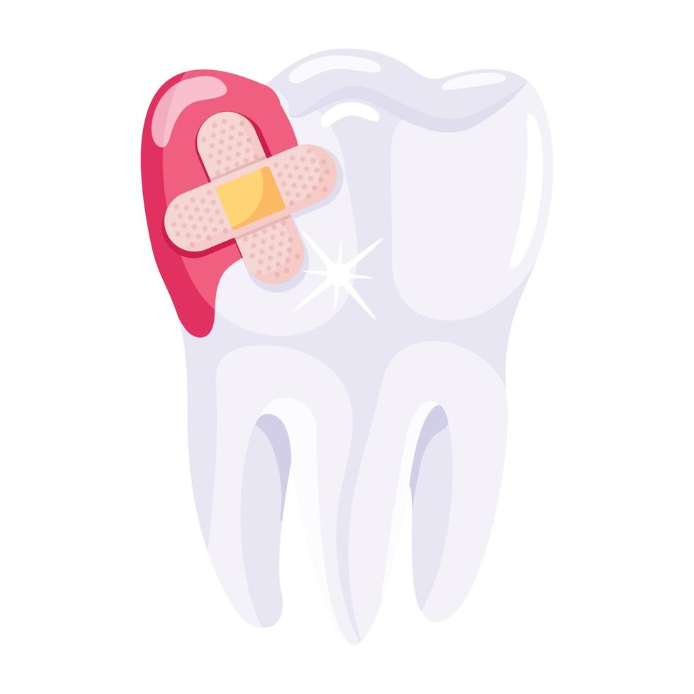 dente ferido na moda vetor