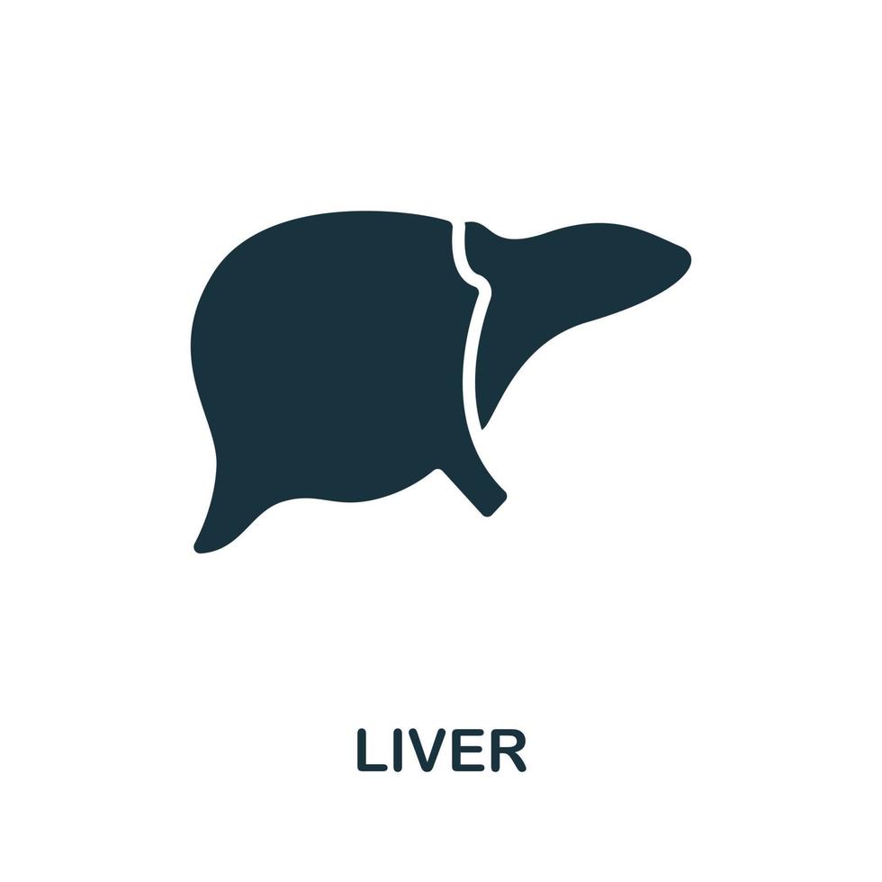 ícone do fígado. elemento simples da coleção de órgãos internos. ícone de fígado criativo para web design, modelos, infográficos e muito mais vetor